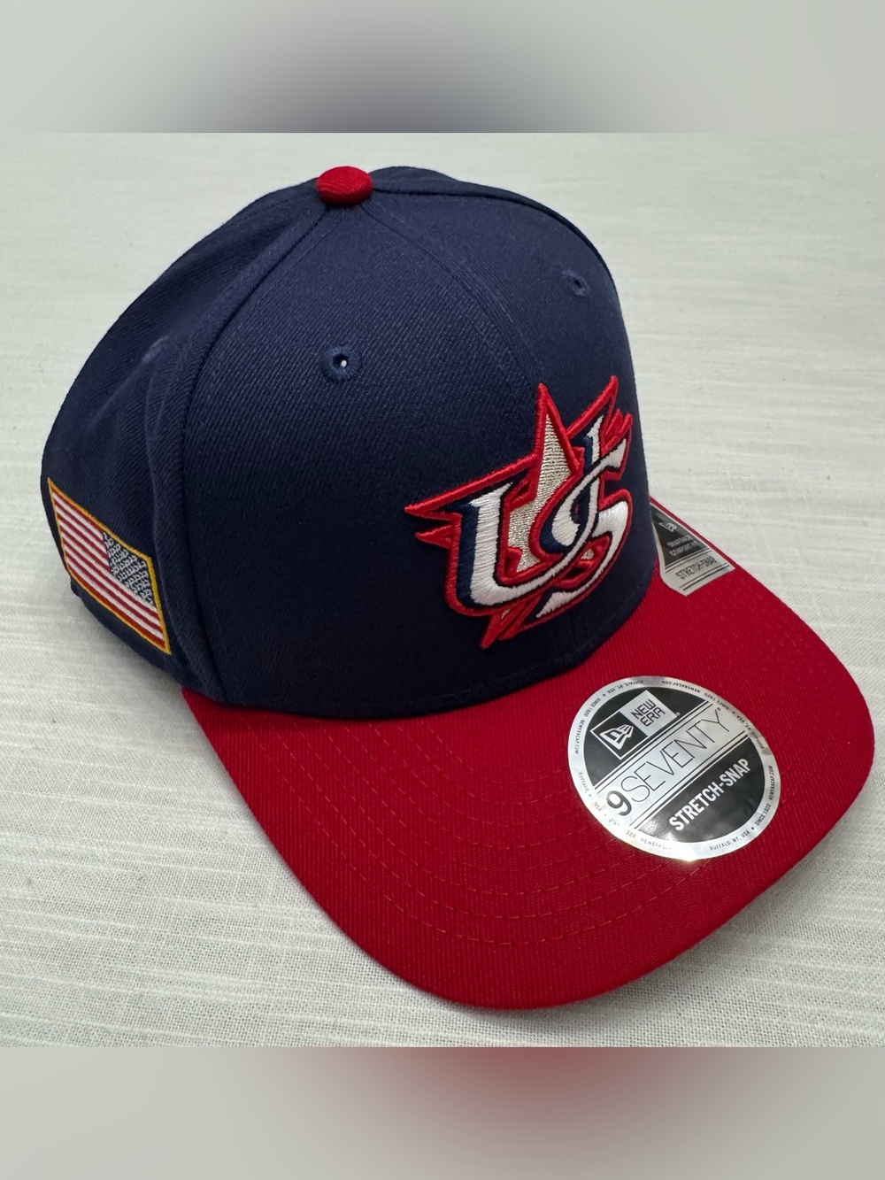 New Era Navy Red 9Seventy Stretch Snapback Team USA 2026 WBC Grey UV NWT